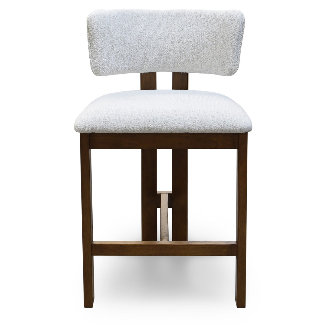 Milanese Walnut Bar Stool Textured Beige - Future Classics Furniture