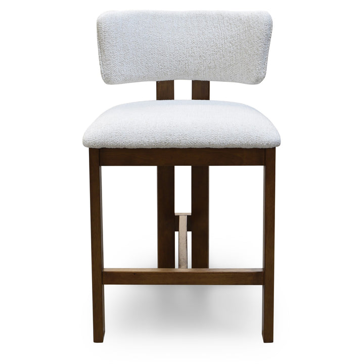 Milanese Walnut Bar Stool Textured Beige - Future Classics Furniture