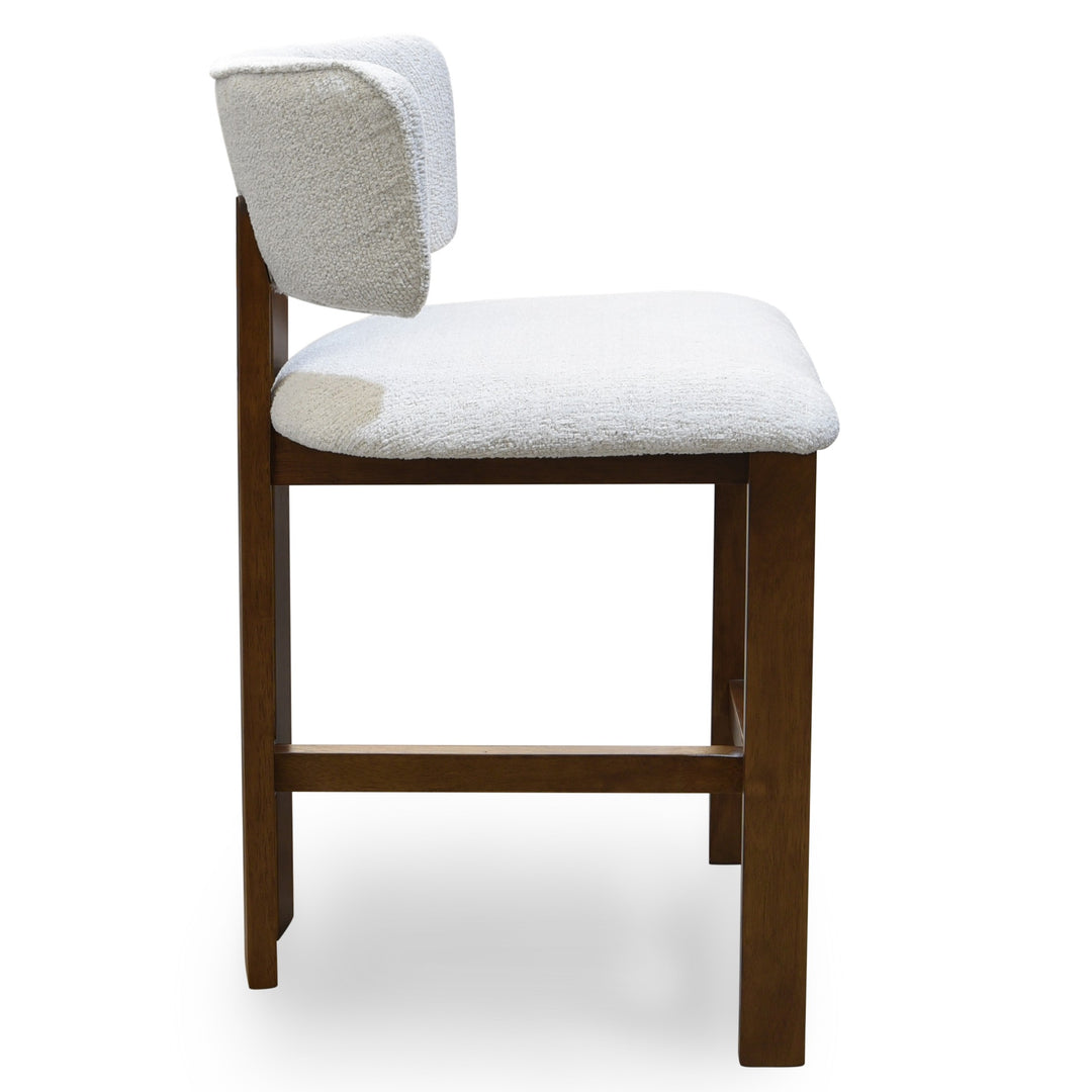 Milanese Walnut Bar Stool Textured Beige - Future Classics Furniture