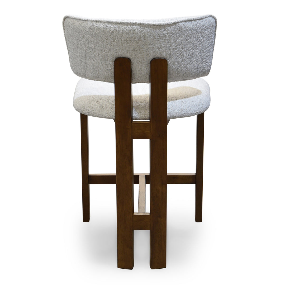 Milanese Walnut Bar Stool Textured Beige - Future Classics Furniture
