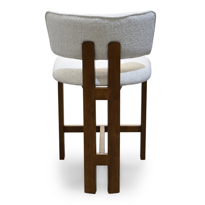 Milanese Walnut Bar Stool Textured Beige - Future Classics Furniture