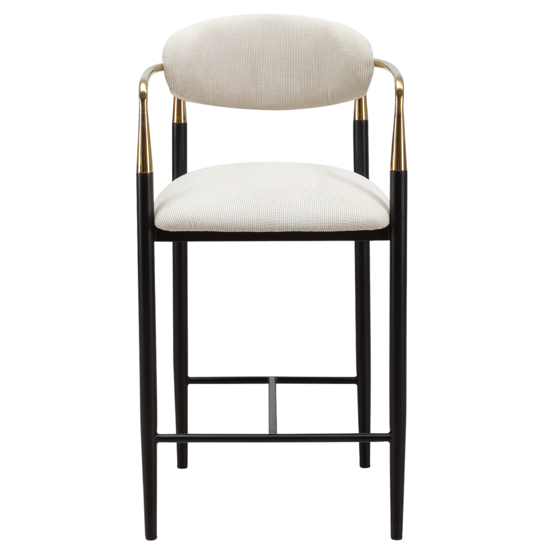 Rhodes Bar Stool Beige Fabric - Future Classics Furniture