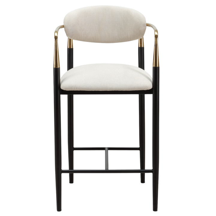 Rhodes Bar Stool Beige Fabric - Future Classics Furniture