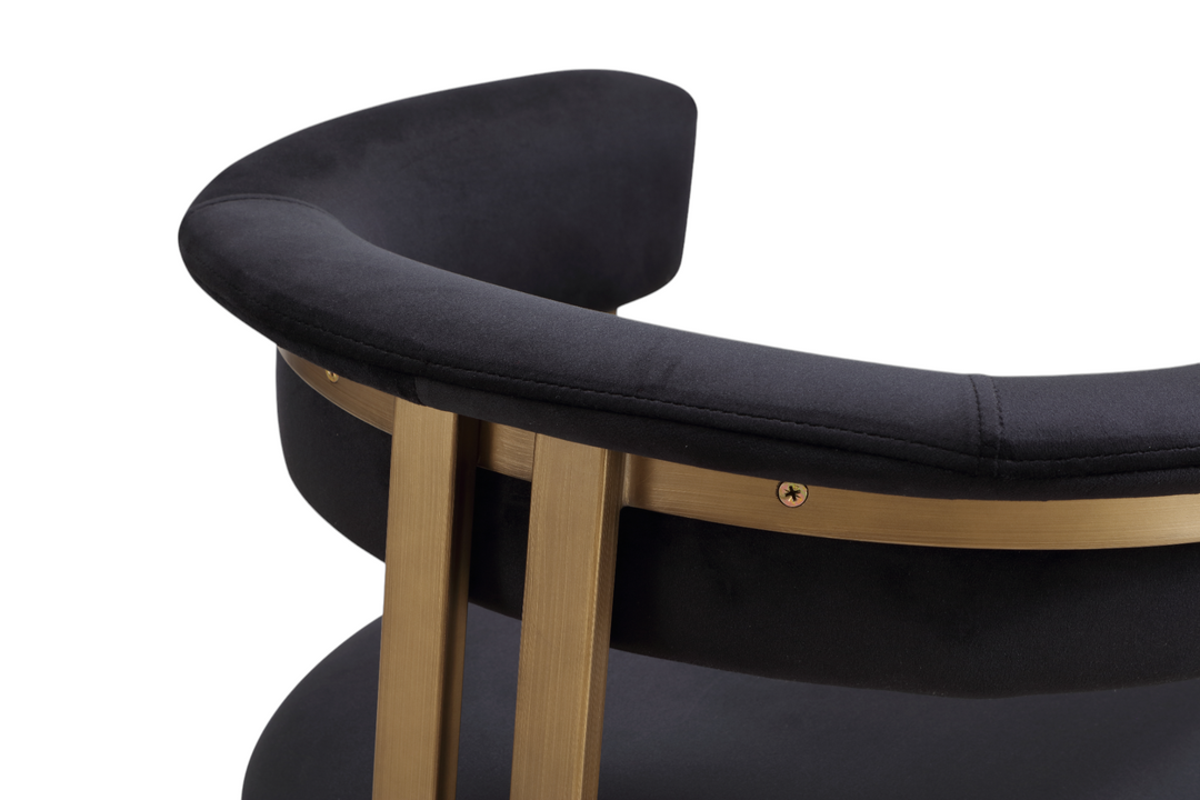 Sheikh Bar Stool Black Velvet - Future Classics Furniture