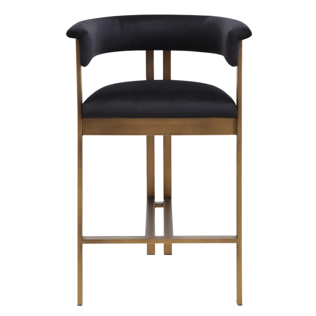 Sheikh Bar Stool Black Velvet - Future Classics Furniture