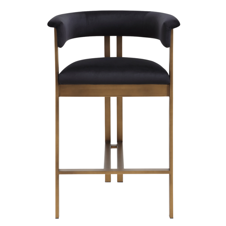 Sheikh Bar Stool Black Velvet - Future Classics Furniture