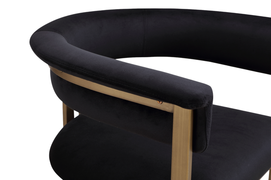 Sheikh Bar Stool Black Velvet - Future Classics Furniture