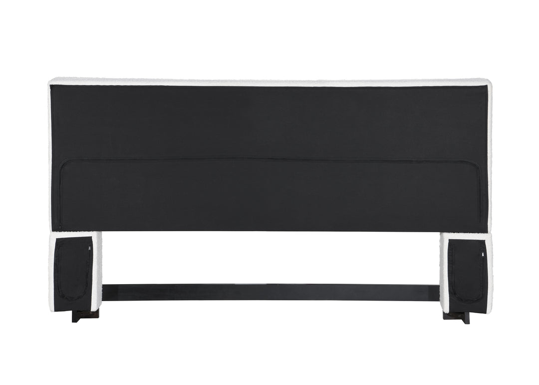 Highlands King Bed White Boucle - Future Classics Furniture