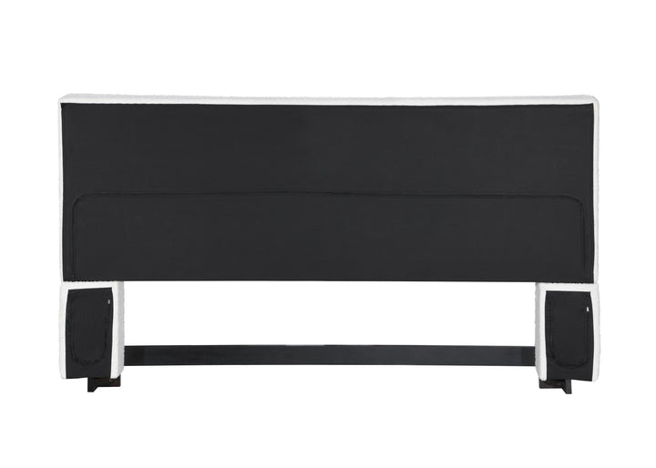 Highlands King Bed White Boucle - Future Classics Furniture