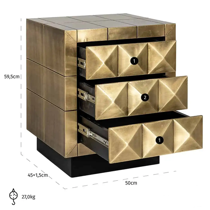 Glitz Bedside Table - Future Classics Furniture