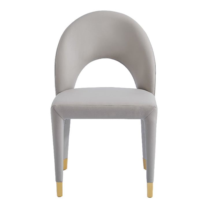 Darcy Dining Chair Light Grey/Beige Leather Look - Future Classics Furniture