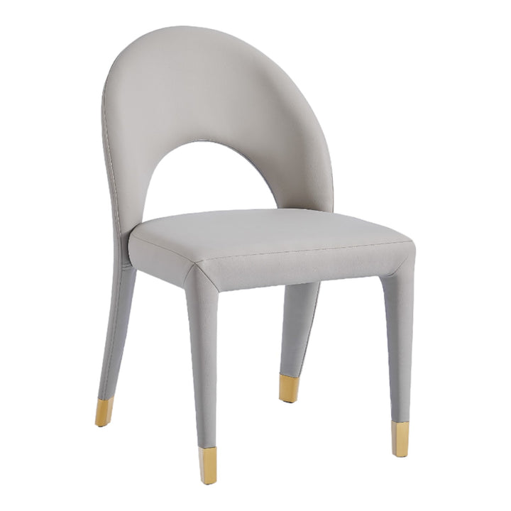 Darcy Dining Chair Light Grey/Beige Leather Look - Future Classics Furniture