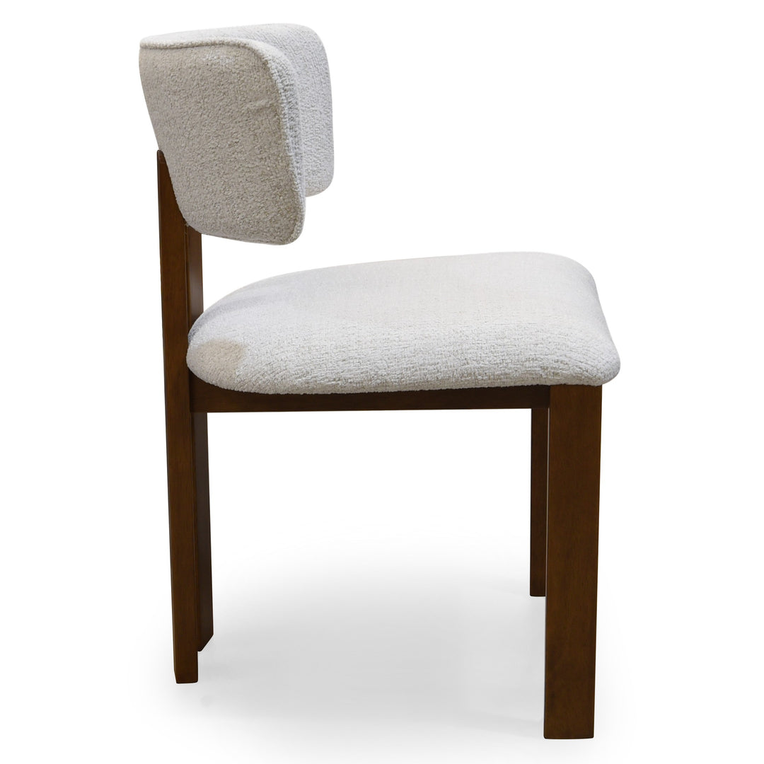 Milanese Walnut Dining Chair Textured Beige - Future Classics Furniture