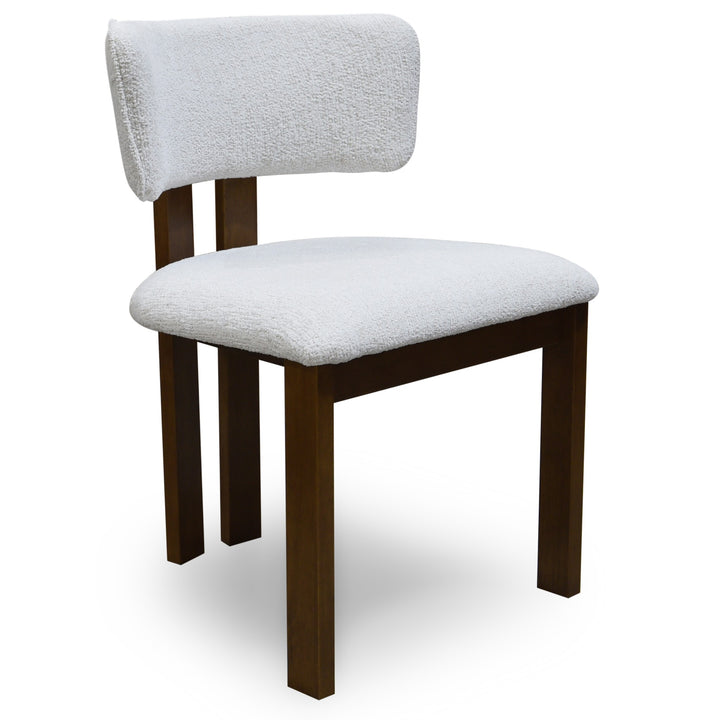 Milanese Walnut Dining Chair Textured Beige - Future Classics Furniture