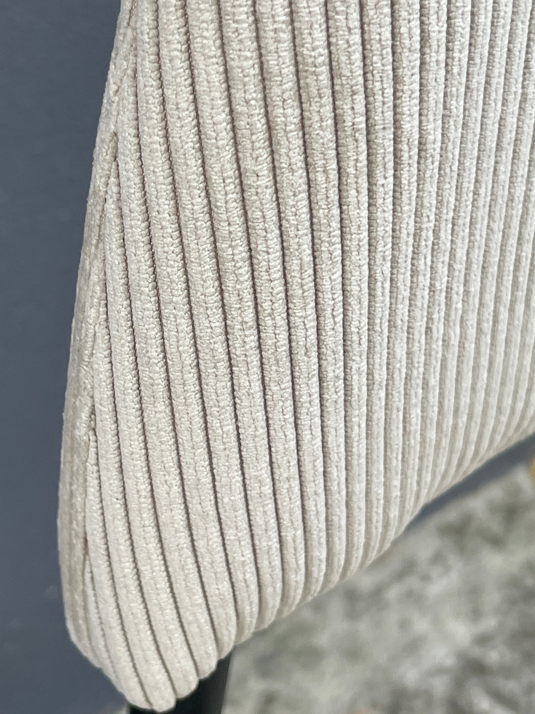 Nell Dining Chair Beige Velvet - Black Frame - Future Classics Furniture