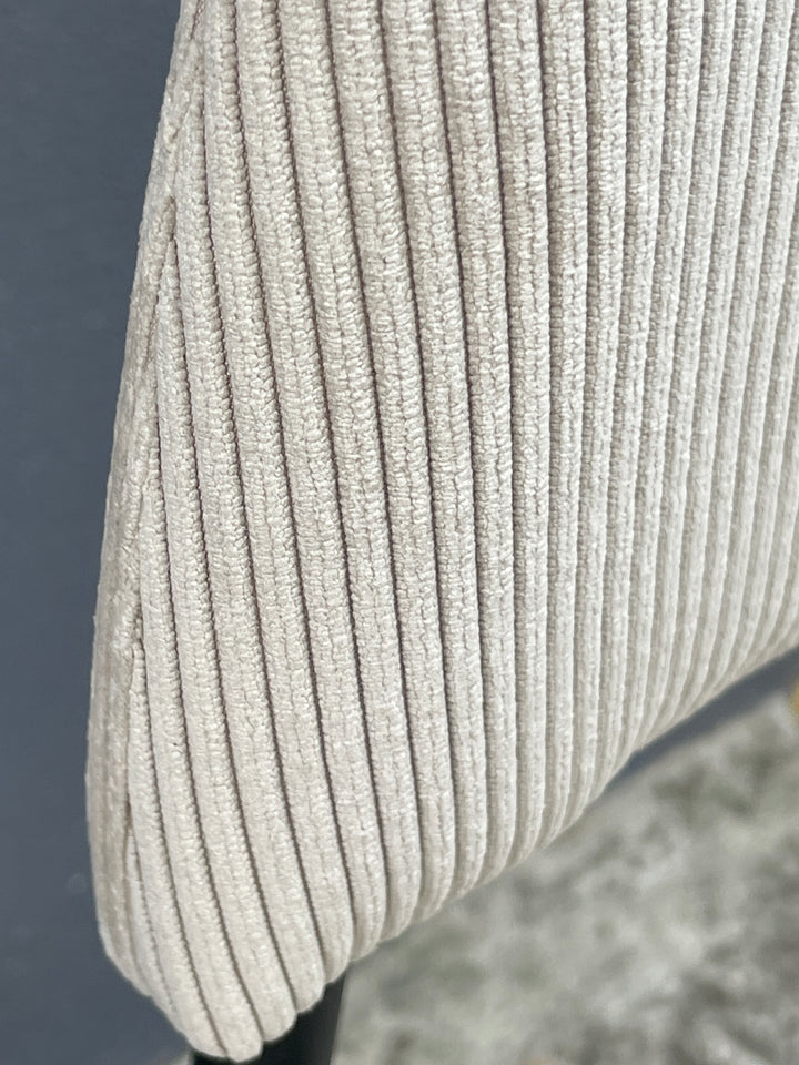 Nell Dining Chair Beige Velvet - Black Frame - Future Classics Furniture