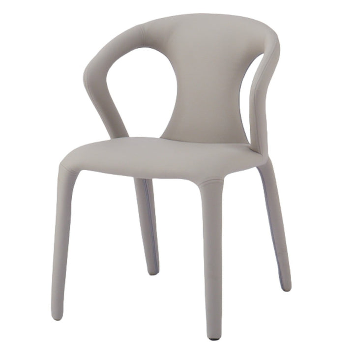 Profile Dining Chair Light Grey/Beige Leather Look - Future Classics Furniture