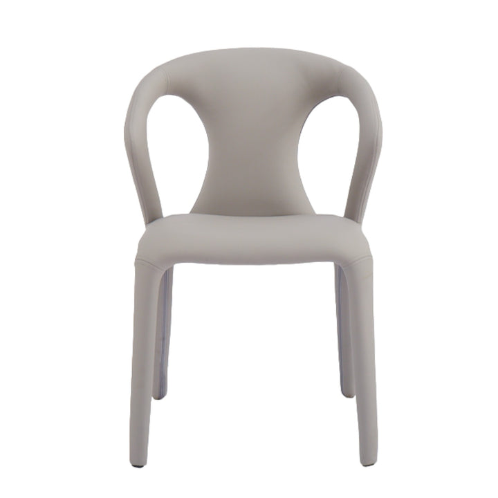 Profile Dining Chair Light Grey/Beige Leather Look - Future Classics Furniture