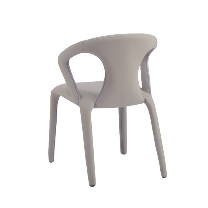 Profile Dining Chair Light Grey/Beige Leather Look - Future Classics Furniture