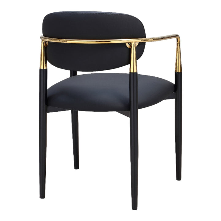 Rhodes Black Vegan Leather Dining Chair - Future Classics Furniture