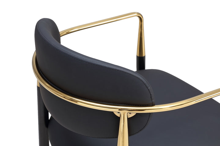 Rhodes Black Vegan Leather Dining Chair - Future Classics Furniture