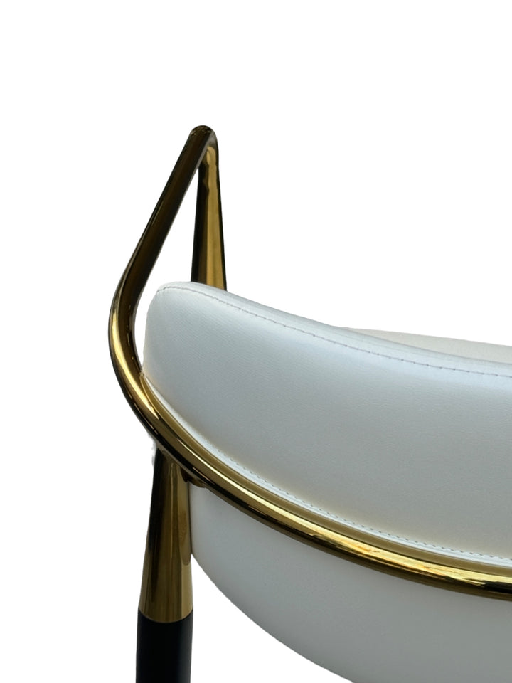 Rhodes White Vegan Leather Dining Chair - Future Classics Furniture