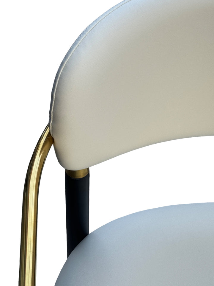 Rhodes White Vegan Leather Dining Chair - Future Classics Furniture