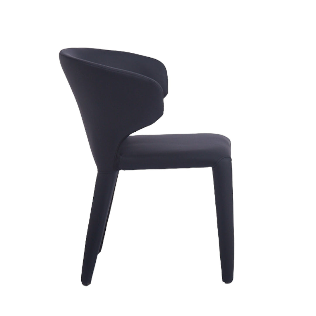 Romano Dining Chair Black Leather Look - Future Classics Furniture