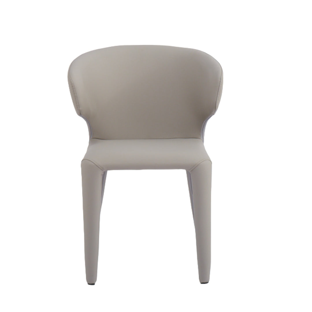 Romano Dining Chair Light Grey/Beige Leather Look - Future Classics Furniture
