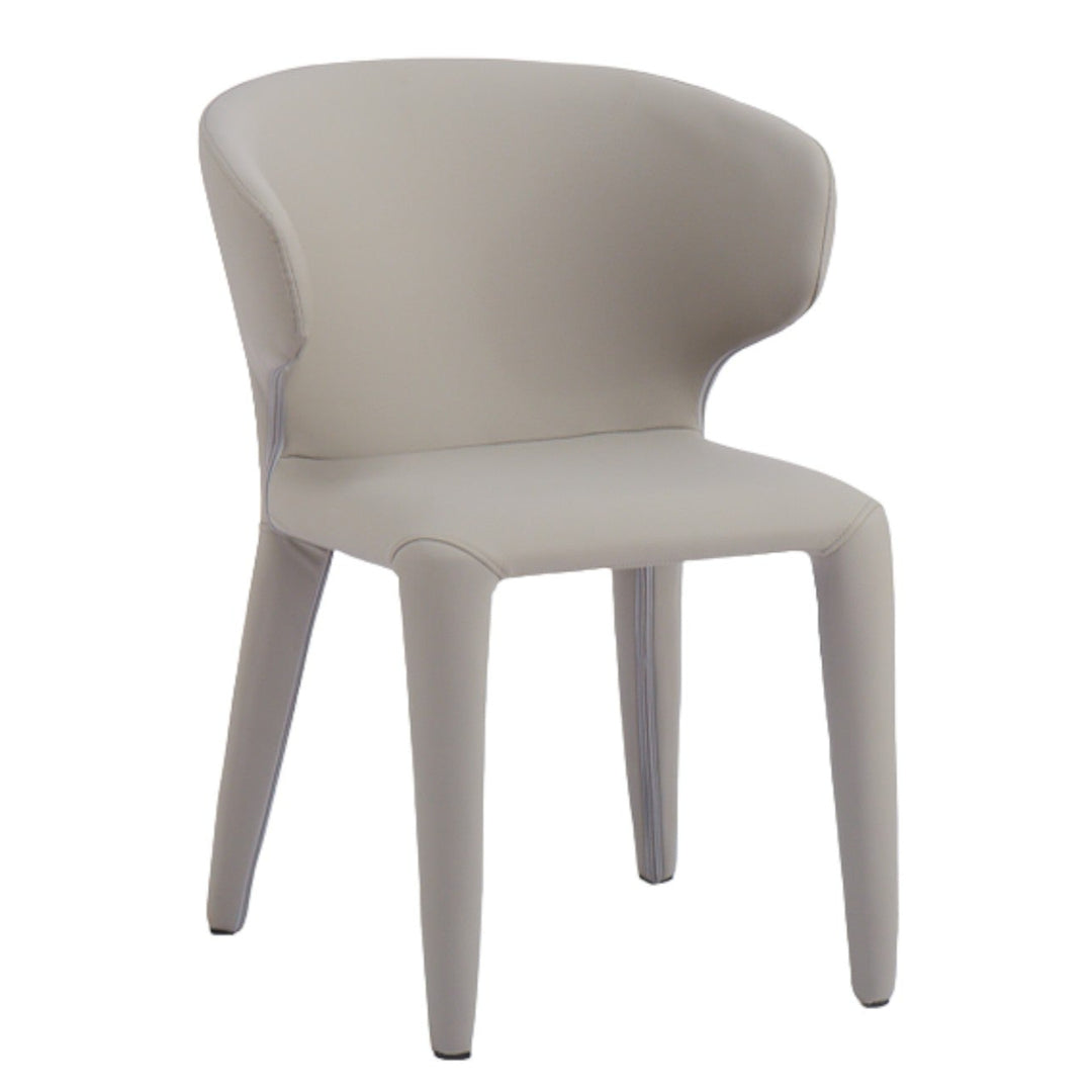 Romano Dining Chair Light Grey/Beige Leather Look - Future Classics Furniture