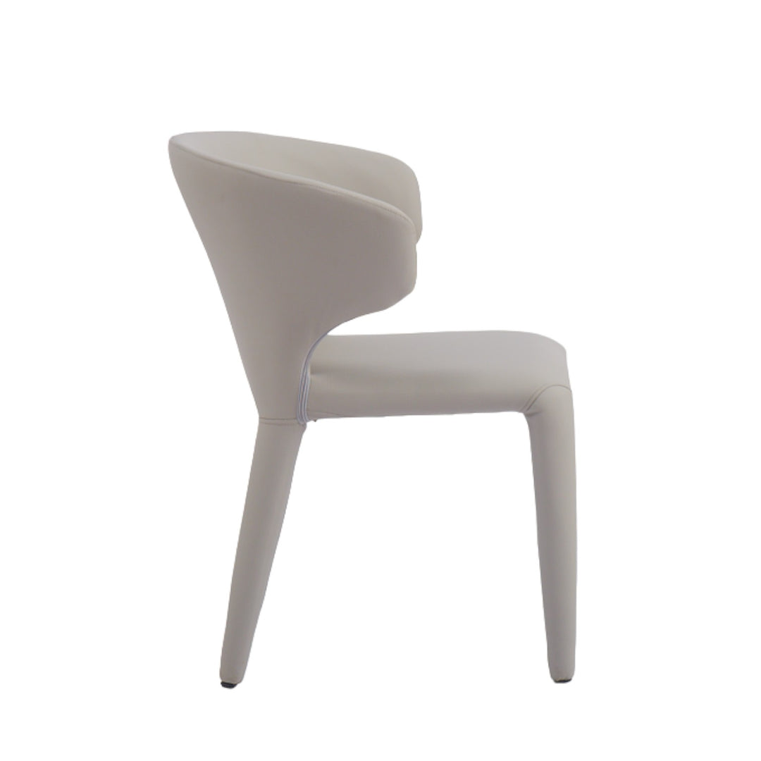 Romano Dining Chair Light Grey/Beige Leather Look - Future Classics Furniture