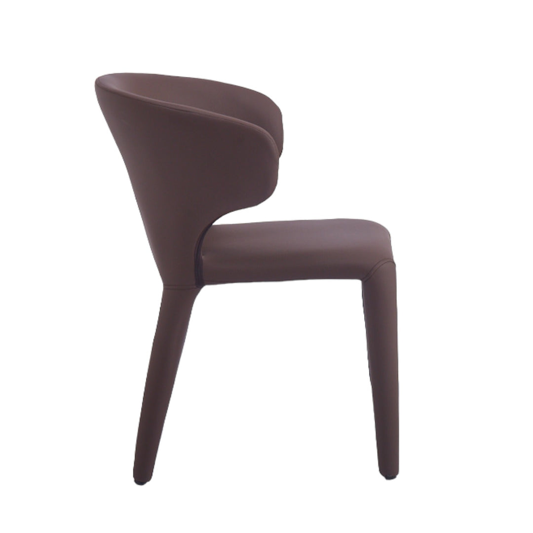 Romano Dining Chair Plum Leather Look - Future Classics Furniture