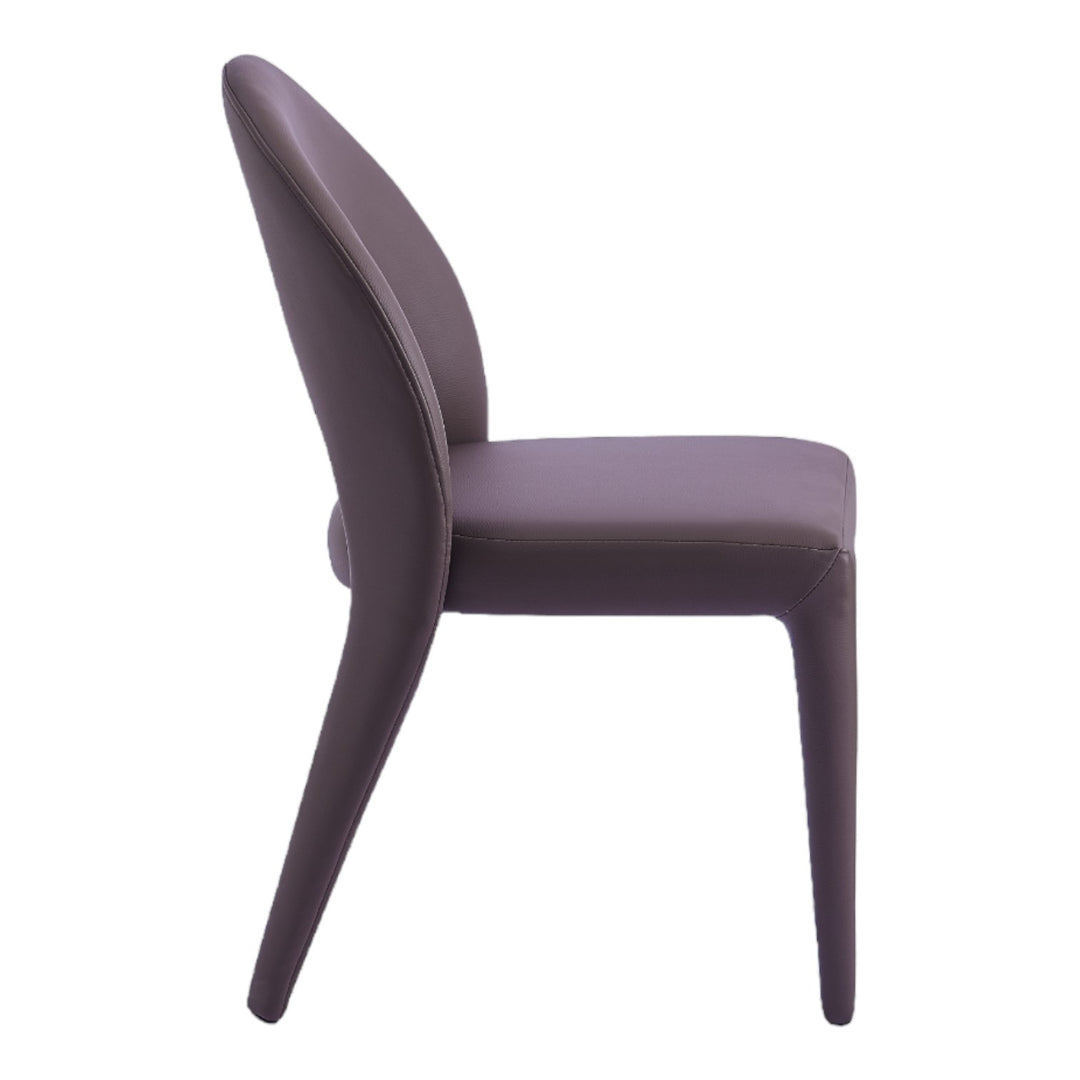 Serena Dining Chair Plum Leather Look - Future Classics Furniture