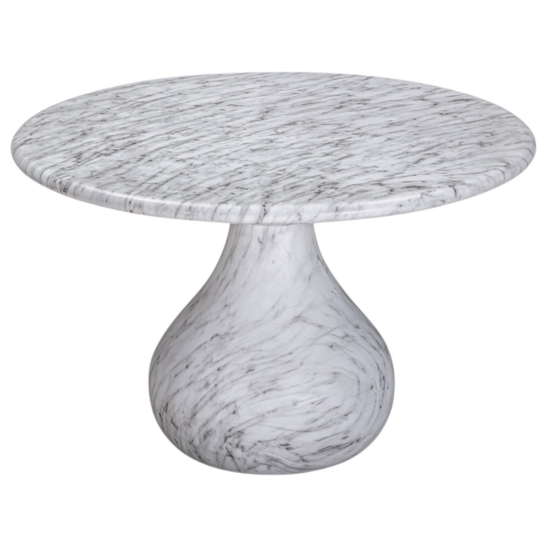 Aqua Round Dining Table Marble Finish - 1.2m - Future Classics Furniture