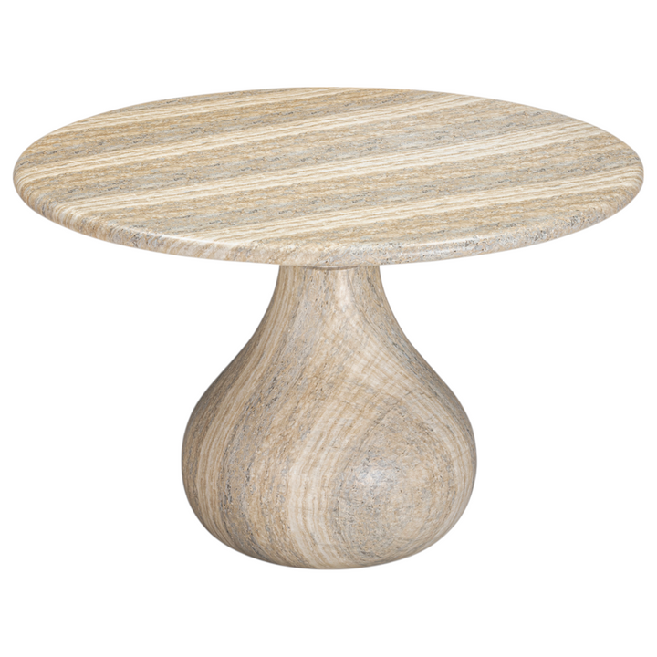 Aqua Round Dining Table Travertine Finish - 1.2m - Future Classics Furniture
