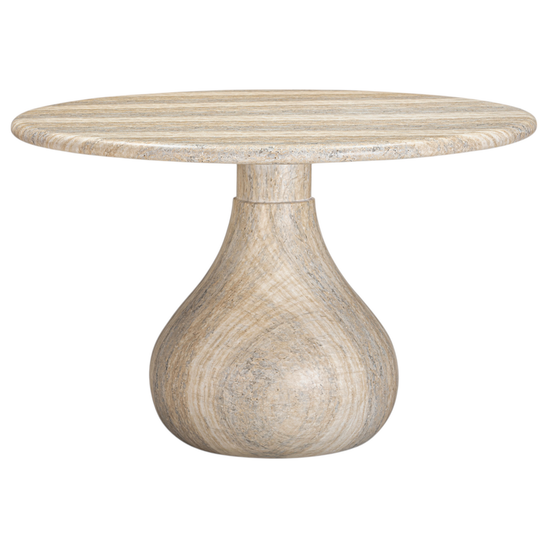 Aqua Round Dining Table Travertine Finish - 1.2m - Future Classics Furniture
