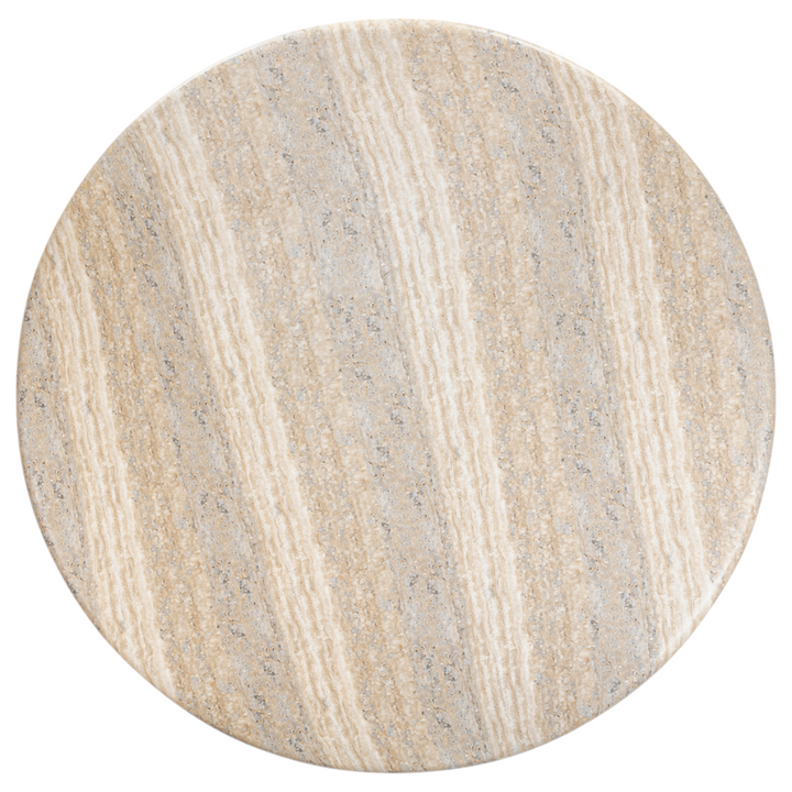 Aqua Round Dining Table Travertine Finish - 1.2m - Future Classics Furniture
