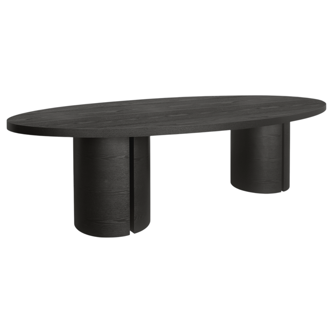 Luigi Oval Dining Table Black - 2.7m - Future Classics Furniture