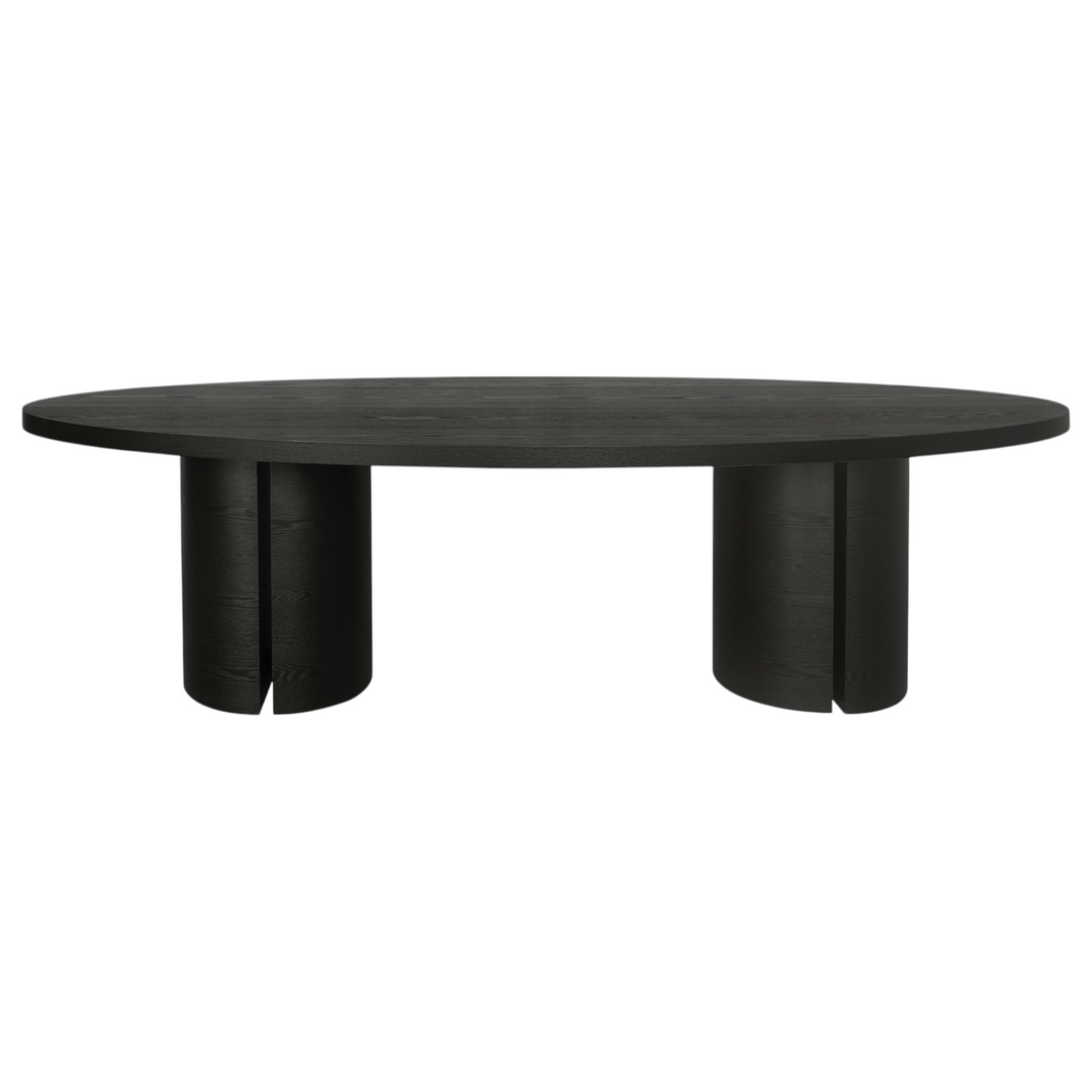 Luigi Oval Dining Table Black - 2.7m - Future Classics Furniture