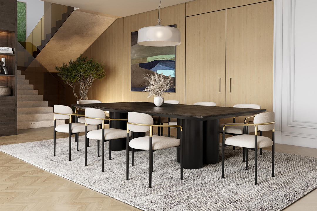 Trio Dining Table Black - 2.4m - Future Classics Furniture