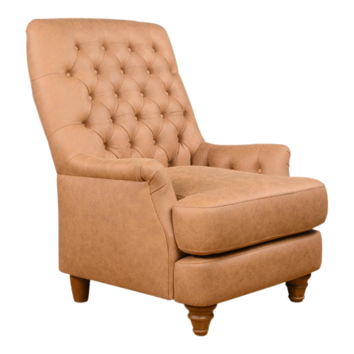 Buckingham Chair Tan Leather Look - Future Classics Furniture