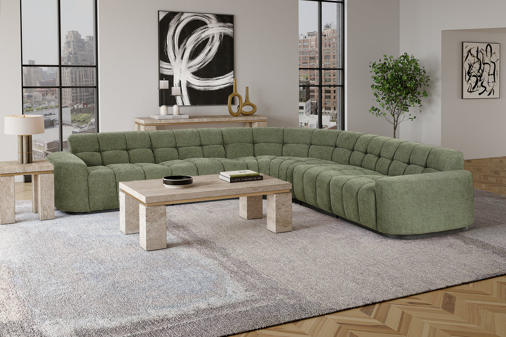 Adriano Corner Sofa Moss Green - Future Classics Furniture