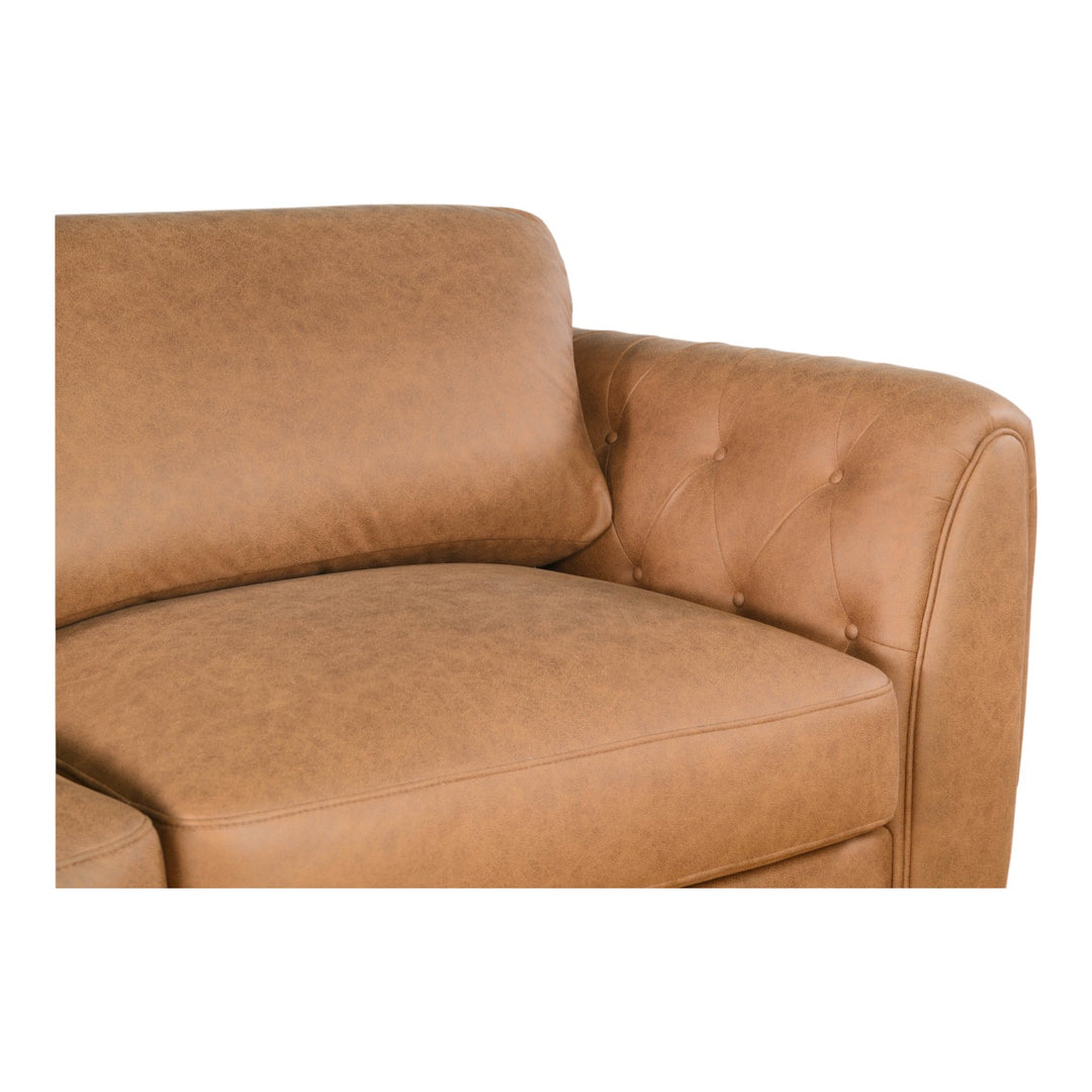 Windsor 3 Seater Sofa Tan Leather Look - Future Classics Furniture