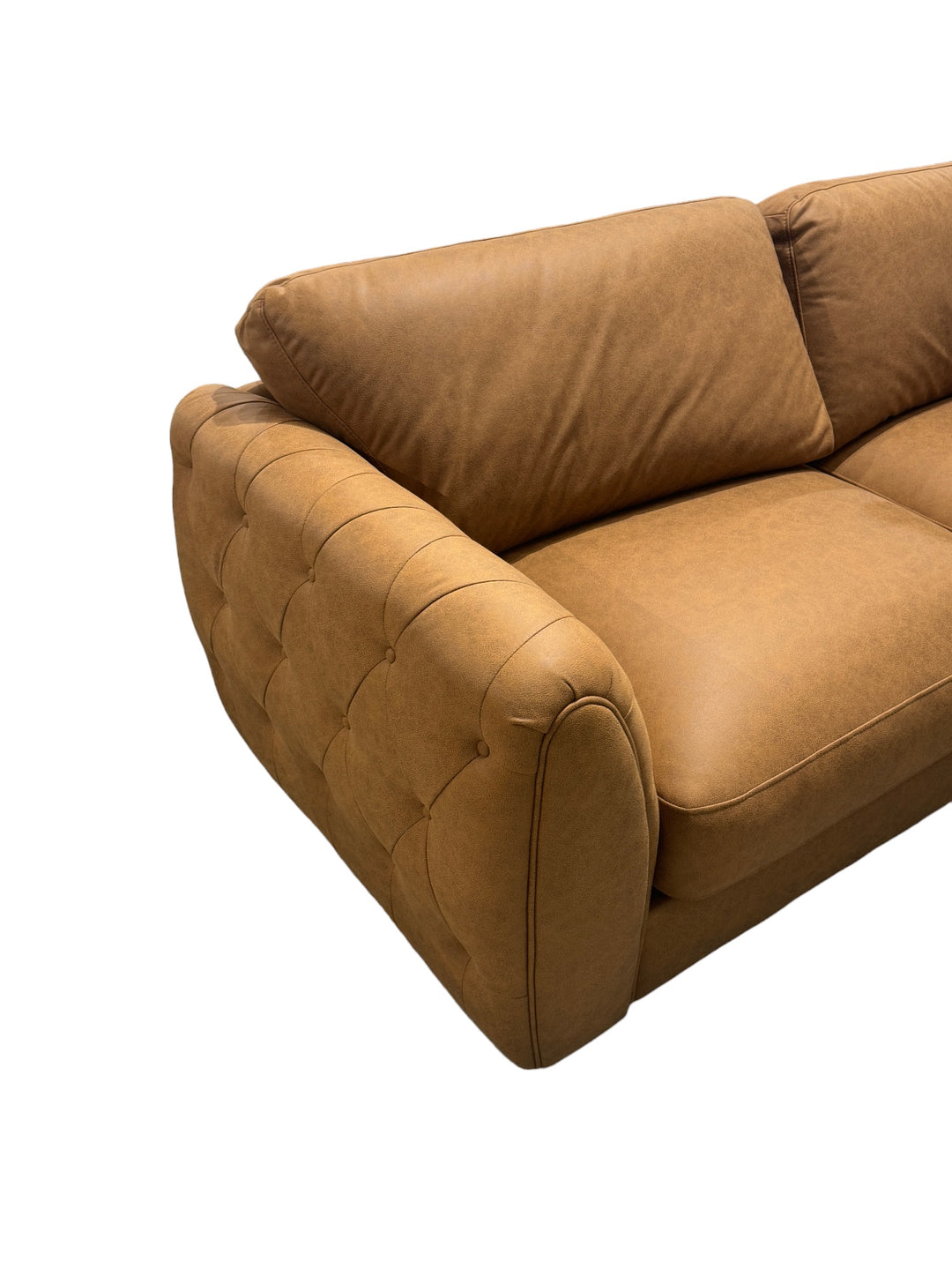 Windsor 3 Seater Sofa Tan Leather Look - Future Classics Furniture