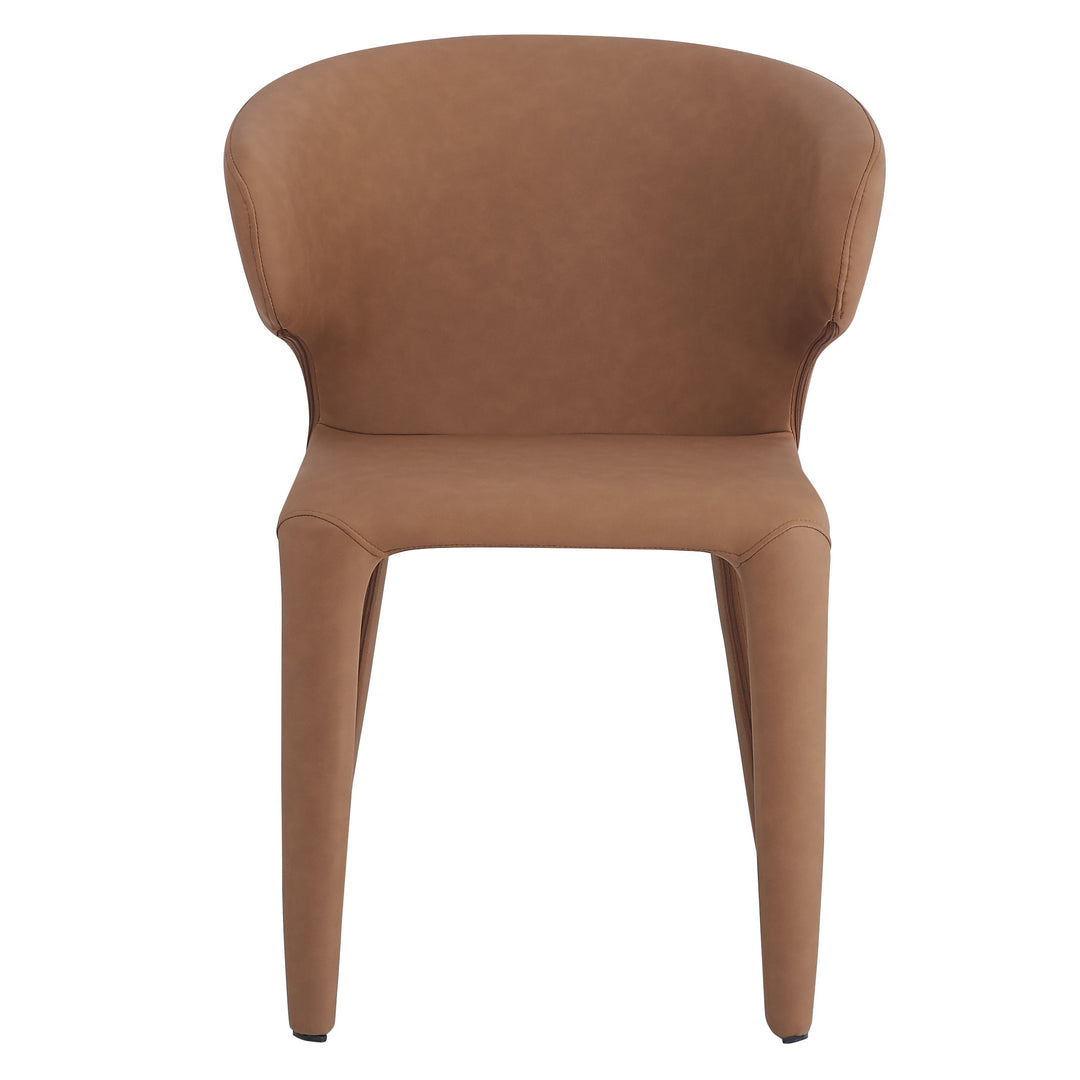 Romano Dining Chair Tan Leather Look - Future Classics Furniture