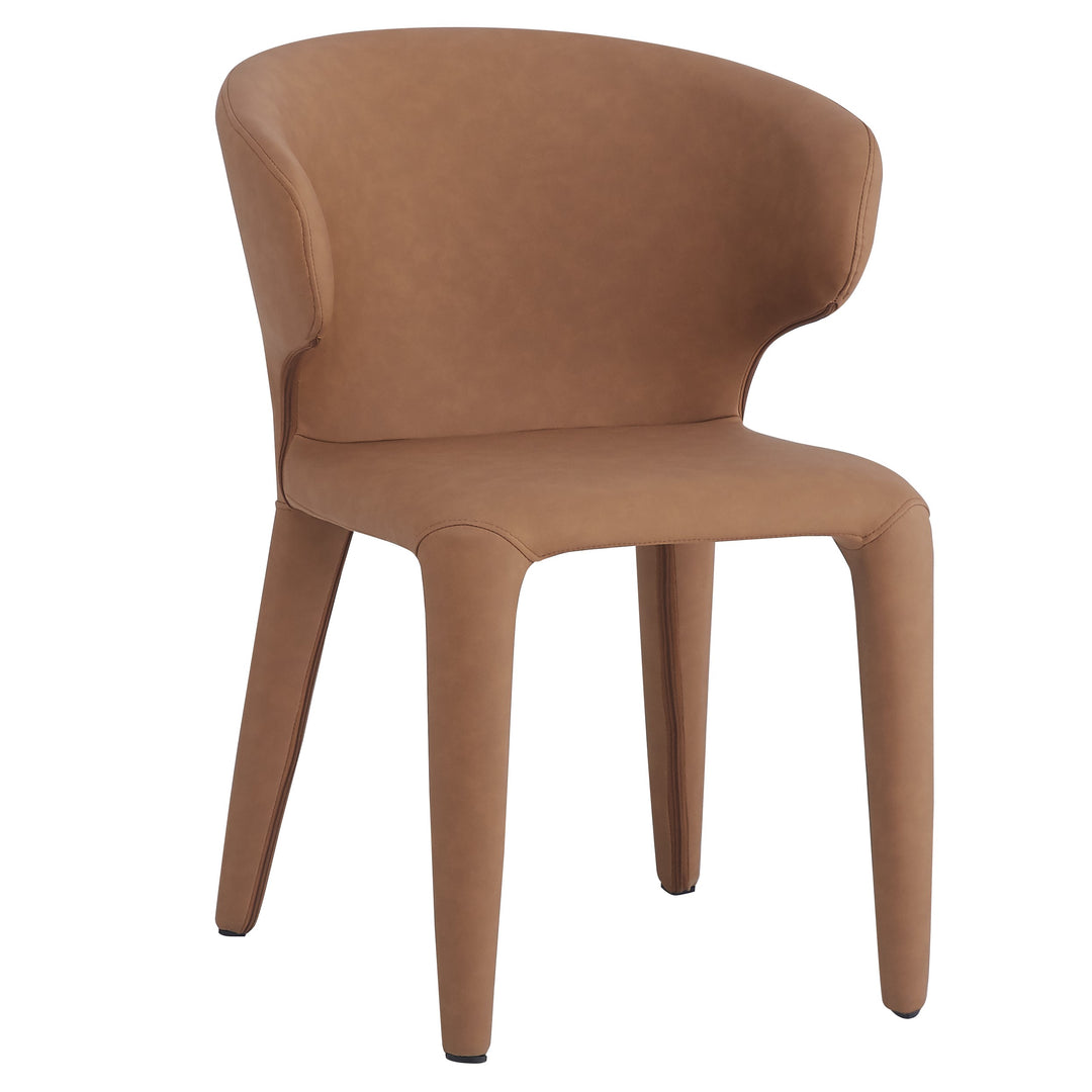 Romano Dining Chair Tan Leather Look - Future Classics Furniture