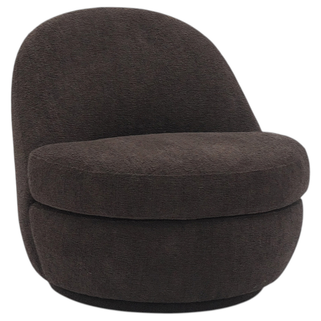 Lusso Swivel Chair Chocolate - Future Classics Furniture