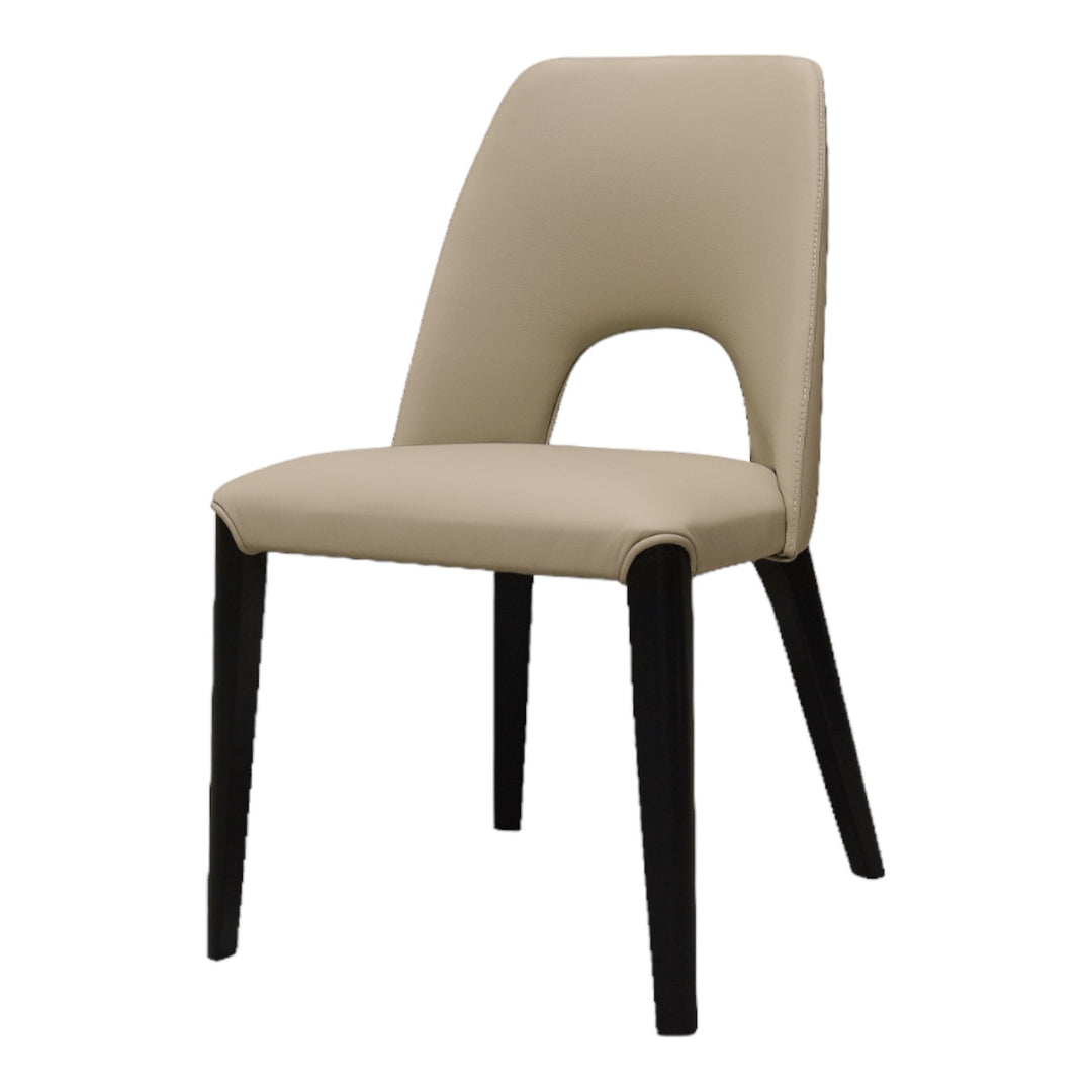 Kenichi Dining Chair Beige Leather - Future Classics Furniture