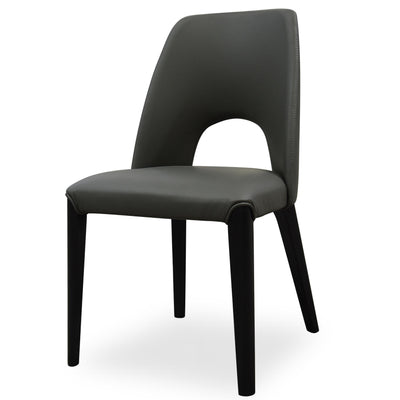 Kenichi Dining Chair Grey Leather - Future Classics Furniture