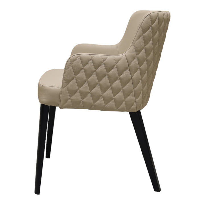 Yoshio Dining Chair Beige Leather - Future Classics Furniture